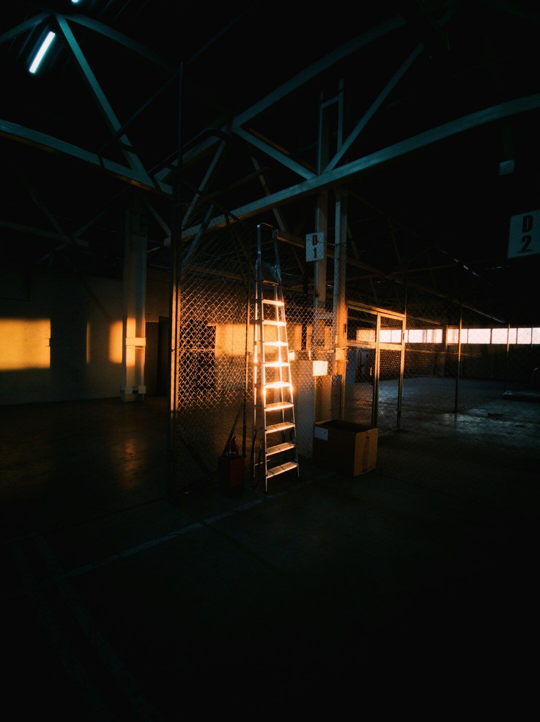 night time warehouse chase