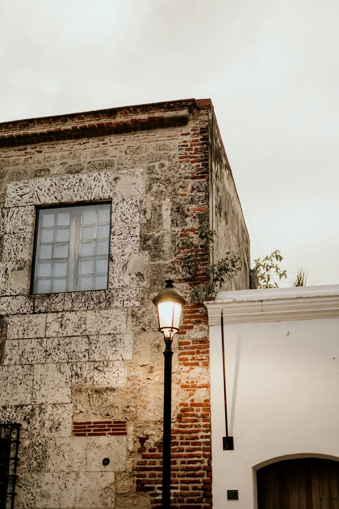 Historic colonial building facade in Colonia del Sacramento Uruguay